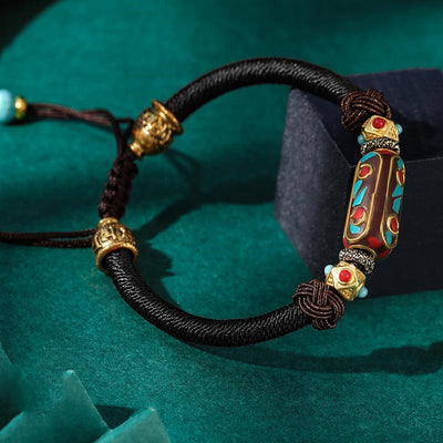 Pulsera Bohemia Nudo Dragón Tejida a Mano en Latón Vintage para Mujer - Image 4
