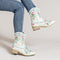 Botas Vaqueras Medianas Bordadas con Flores Étnicas Estilo Europeo Americano