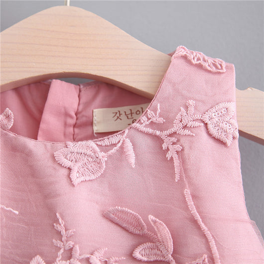 Vestido Infantil con Bordado Tridimensional para Niña - Image 5