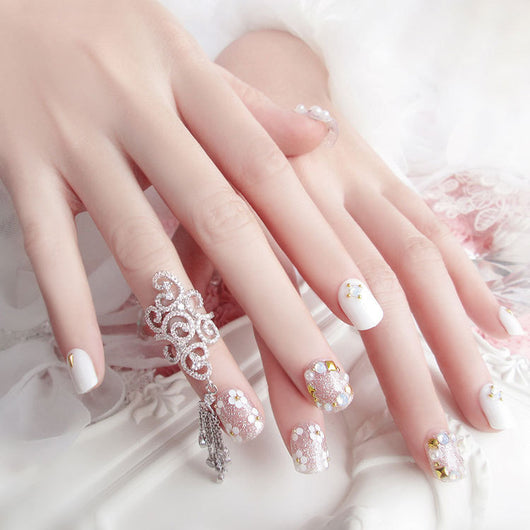 Uñas Postizas Estilo Revista - Diseño Novia Elegante - Image 14