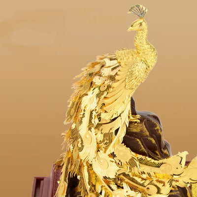 Ornamento de Resina Pavo Real con Dorado - Artesanía Decorativa - Image 8