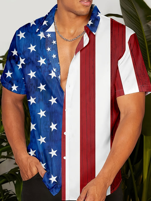 Camisa Manga Corta Hombre Estampado Floral 3D - Image 5