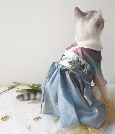 Ropa Hanfu Gato Primavera - Sección Delgada Anticaída - Image 4