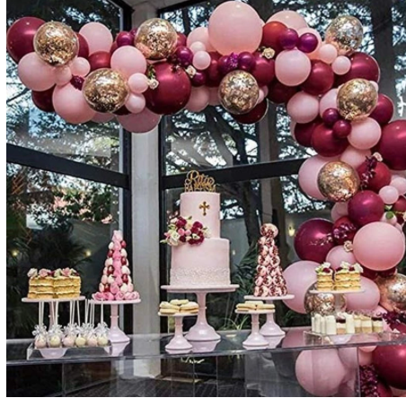Globos de Látex Suave con Cadena Decorativa