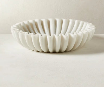 Plato de Frutas de Mármol Natural - Diseño Minimalista Lujo Francés