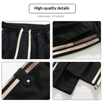 Pantalones Joggers Deportivos de Tres Franjas - Estilo Urbano Primavera - Image 4