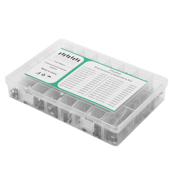 Kit de Muestra de 500 Capacitores Electrolíticos en Línea - 24 Especificaciones