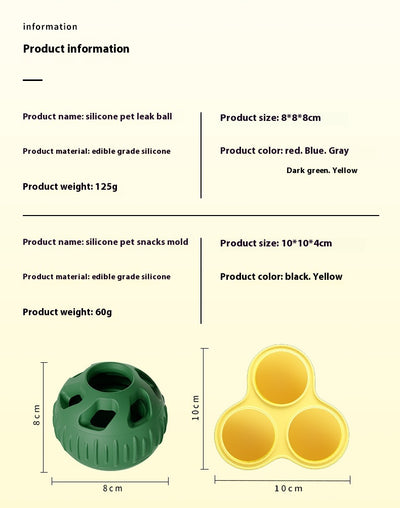 Bright yellow silicone pet toy ball with an open-cage design, ideal for slow feeding and teeth cleaning. - Image 4