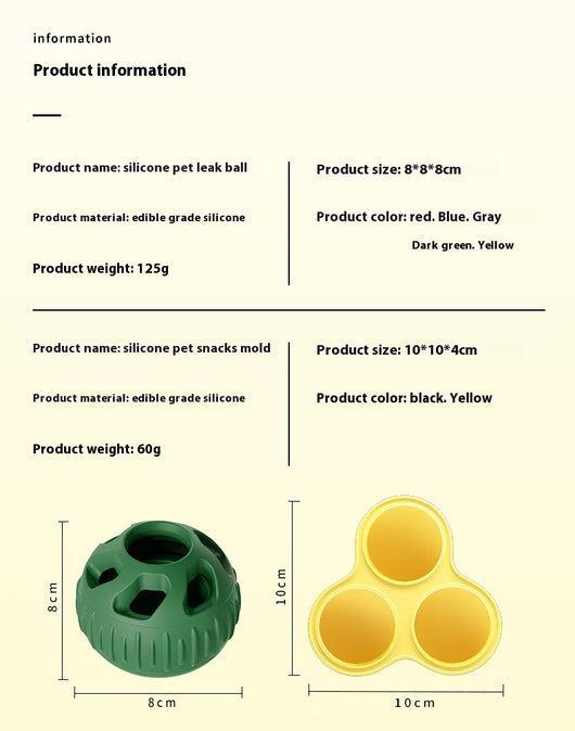 Bright yellow silicone pet toy ball with an open-cage design, ideal for slow feeding and teeth cleaning. - Image 4