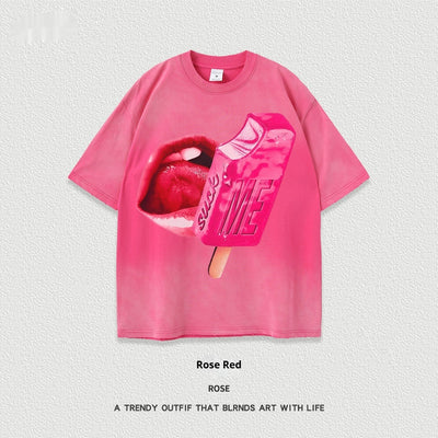 Camiseta Unisex de Manga Corta Estilo Street con Lavado Pesado - Image 5
