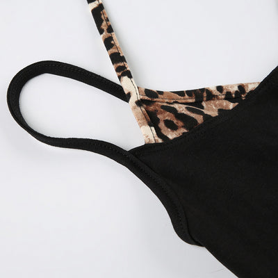Camiseta Leopardo Bicolor con Contraste y Efecto Dos Piezas - Image 9