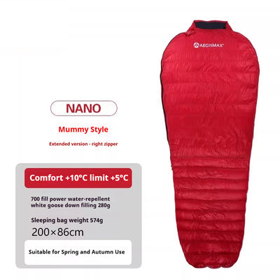 Bolsa de Dormir Ultraligera de Plumón para Camping - Image 8