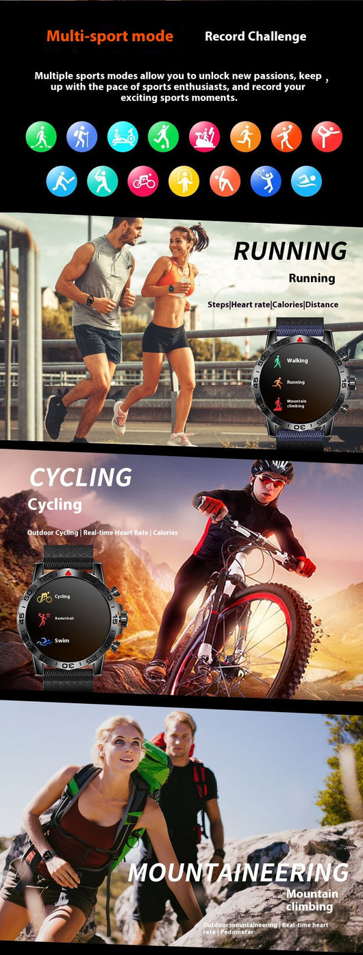 Reloj Inteligente con Llamadas Bluetooth, Monitoreo Cardíaco y Múltiples Deportes - Image 26