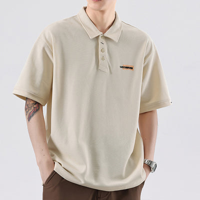 Polo Retro con Textura Bordada para Hombre - Image 2