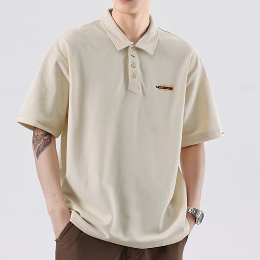 Polo Retro con Textura Bordada para Hombre - Image 2