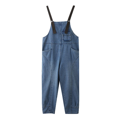 Overol de Mezclilla para Mujer Estilo Retro Casual Holgado con Tirantes - Image 6