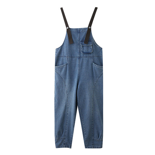 Overol de Mezclilla para Mujer Estilo Retro Casual Holgado con Tirantes - Image 6