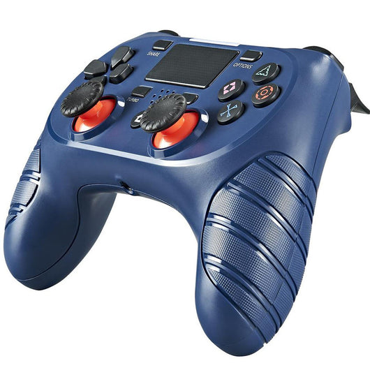 Luxury gold game controller with black analog sticks, red triggers, and a textured grip, featuring a touchpad and various buttons. - Image 8