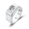 Anillo de Plata 925 con Moissanita para Hombre - Diseño Europeo y Americano