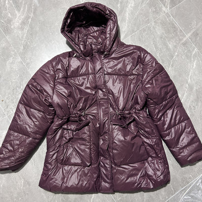 Chaqueta Acolchada con Capucha y Cierre de Algodón