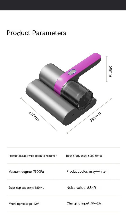 Aspiradora Esterilizadora UV Anti Ácaros para Colchones y Camas - Image 14