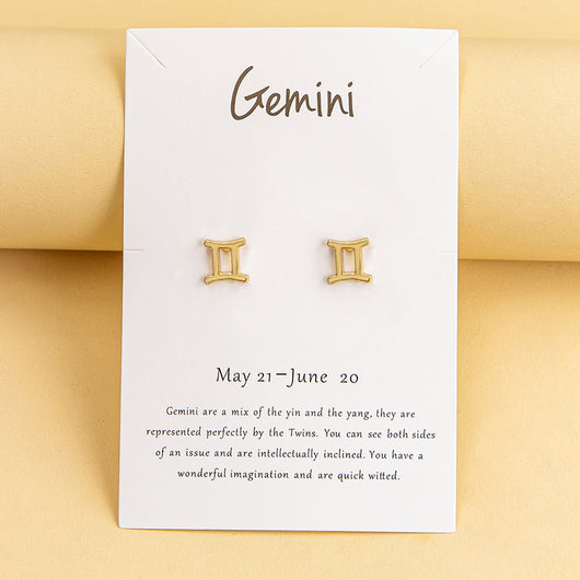 Aretes de los Doce Signos del Zodiaco en Oro y Plata - Image 40