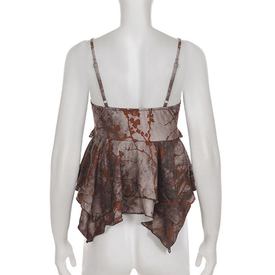 Vestido Retro Cuello V Cintura Marcada Diseño Asimétrico - Image 10
