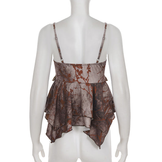 Vestido Retro Cuello V Cintura Marcada Diseño Asimétrico - Image 10
