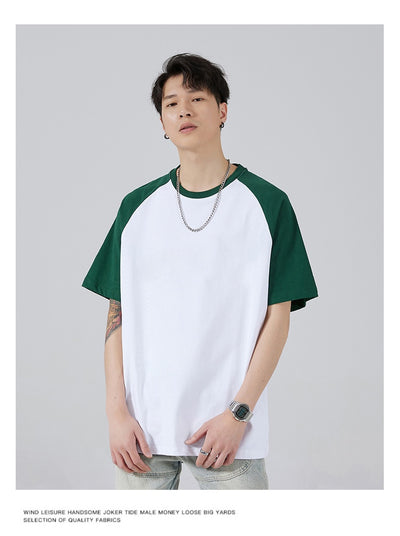 Camiseta Holgada de Algodón con Manga Raglán para Hombre - Image 33