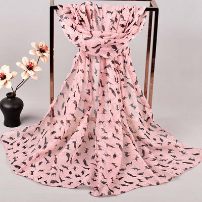 Pañuelo de Seda Estampado con Motivos Animales para Mujer - Image 10
