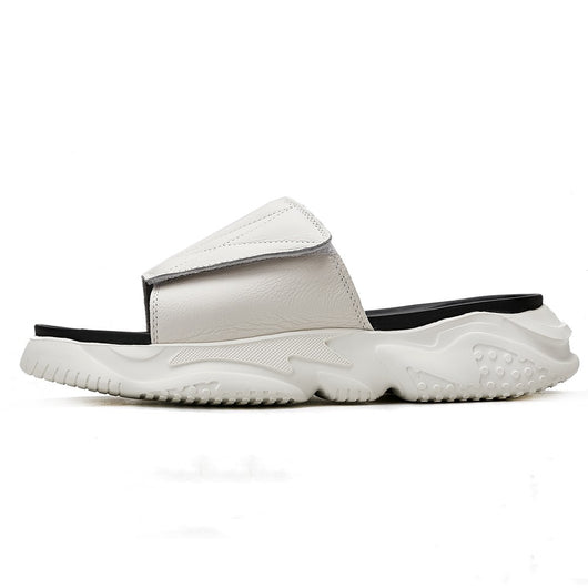 Sandalias Casual de Cuero con Suela Gruesa Verano - Image 4