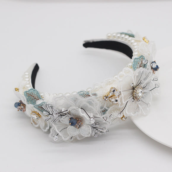 Vestido de Fiesta Baroque con Encaje de Perlas y Cristales Geométricos