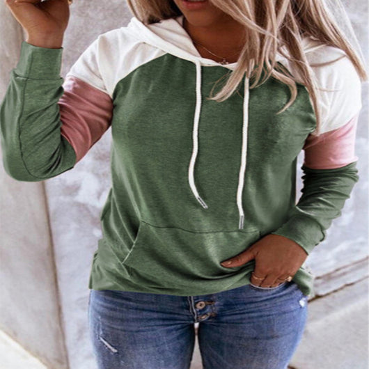 Sudadera Hoodie Suelta con Capucha - Diseño Bicolor Casual - Image 21