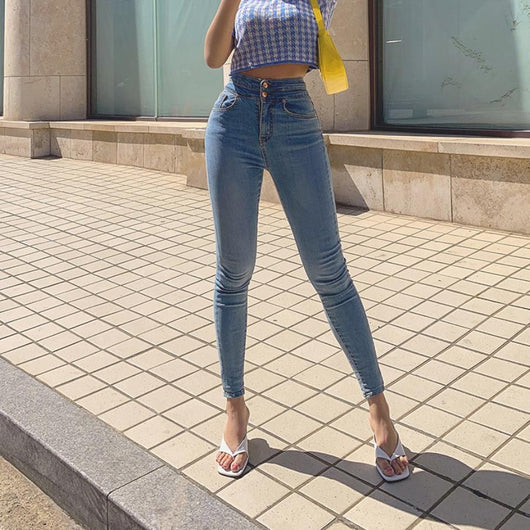 Pantalones Vaqueros Levantacaderas Ajustados de Talle Alto para Mujer - Image 9