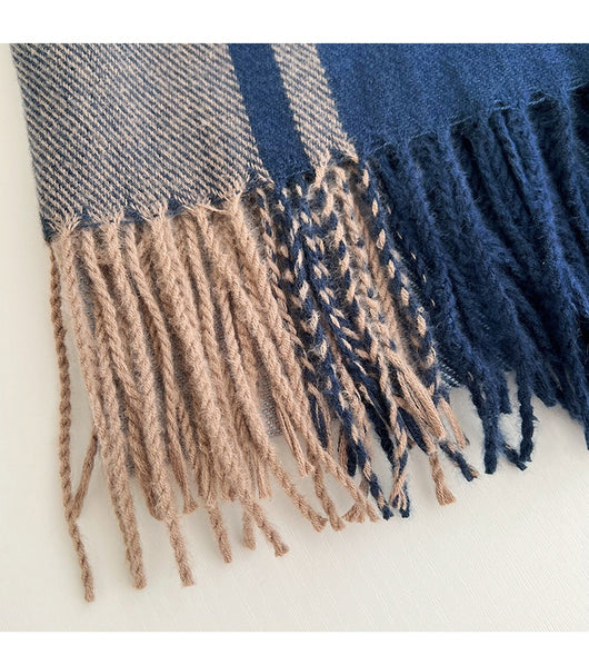 Chal Pashmina Escocés con Borlas para Mujer - Tejido Grueso y Cálido - Image 25