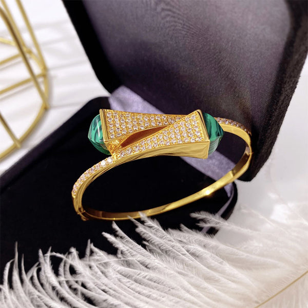 Pulsera Doble Pagoda con Diamantes para Mujer