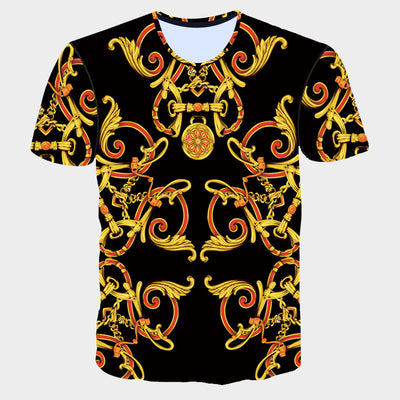 Playera Manga Corta para Hombre con Estampado de Letras a Rayas - Image 10