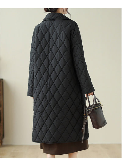 Chaqueta Acolchada Negra Ajustada para Mujer - Algodón Térmico - Image 14