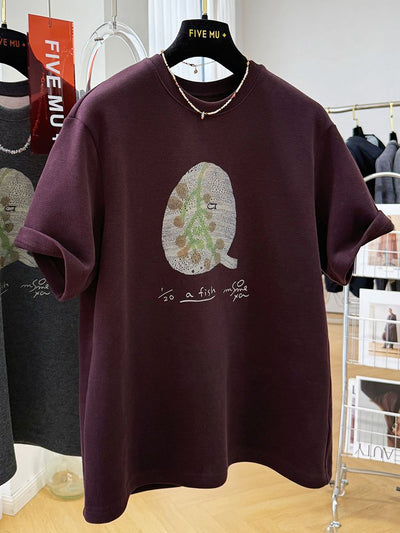 Playera Corta Estilo Occidental Púrpura Gruesa Premium - Image 12