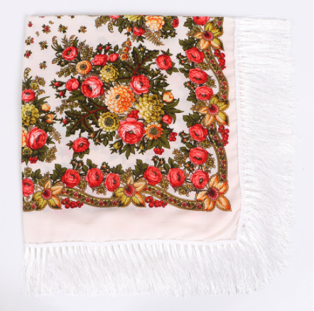 Pañuelo Étnico Estampado con Flecos de Rayón - Image 3