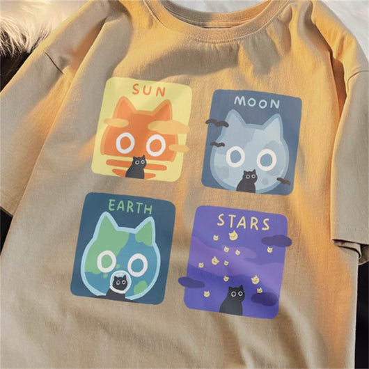 Playera Suelta de Manga Corta Estilo Japonés para Hombre - Image 5