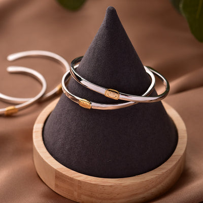 Pulsera de Plata Artesanal Japonesa con Cara Sonriente Dorada - Image 10