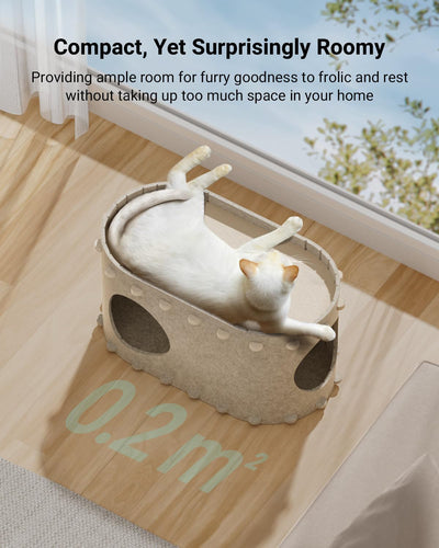 Casa Cueva para Gatos con Túnel Plegable y Resistente a Arañazos - Image 6