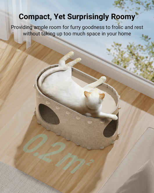 Casa Cueva para Gatos con Túnel Plegable y Resistente a Arañazos - Image 6