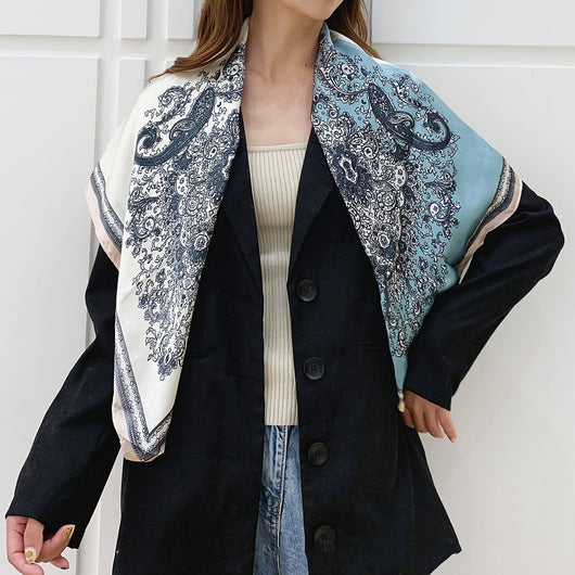 Pañuelos de Seda Estampados para Mujer - Hijab Versátil - Image 18