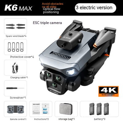 Dron K6 MAX con Triple Cámara HD - Fotografía Aérea Profesional con Evitación de Obstáculos - Image 5