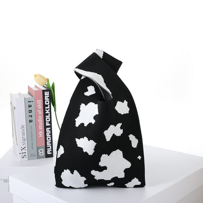 Bolsa de Compras Tejida a Cuadros con Rayas en Contraste - Image 19