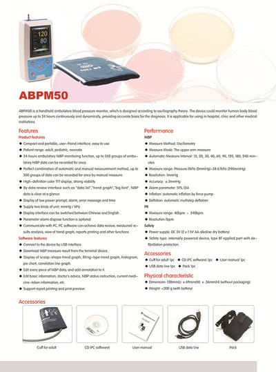 Registrador Portátil de Presión Arterial 24 Horas - Accesorios de Monitoreo - Image 4