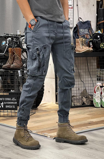 Pantalones Tácticos Casual de Pierna Recta para Hombre con Puños Ajustables - Image 9