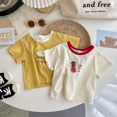 Playera Casual de Niña Manga Corta Cuello Redondo - Versátil para Verano - Image 9